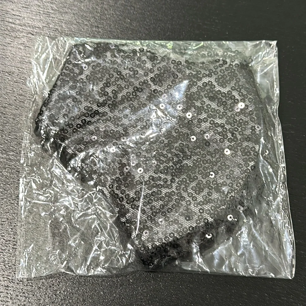 Black Sequins Face Mask